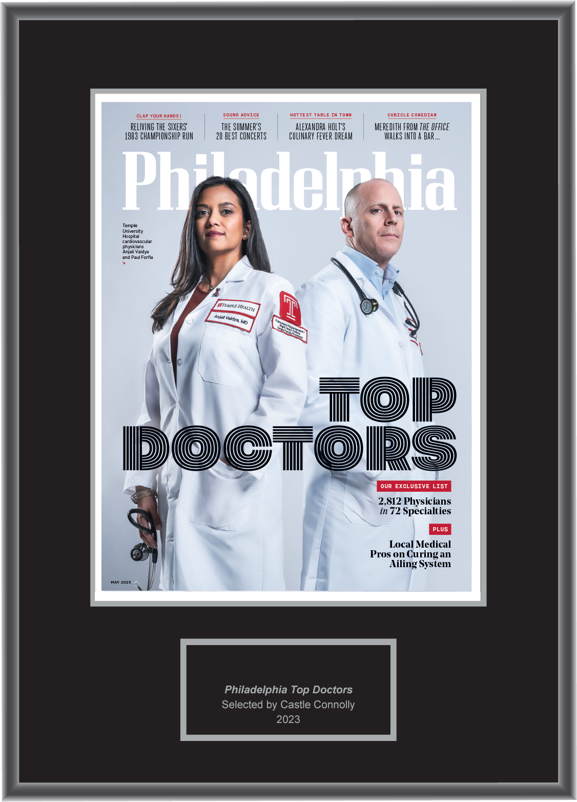 Philadelphia Magazine Top Doctors 2023 Plaque Castle Connolly Top