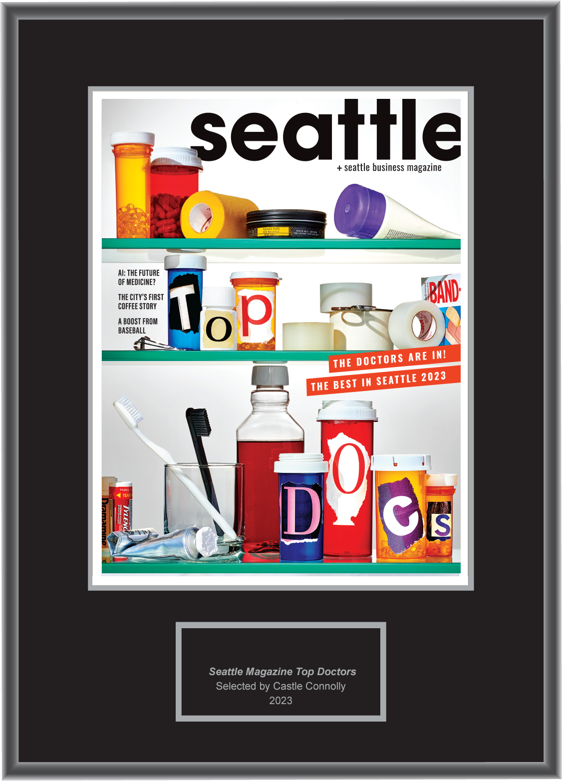 Seattle Magazine Top Doctors 2023 Plaque Castle Connolly Top Doctors