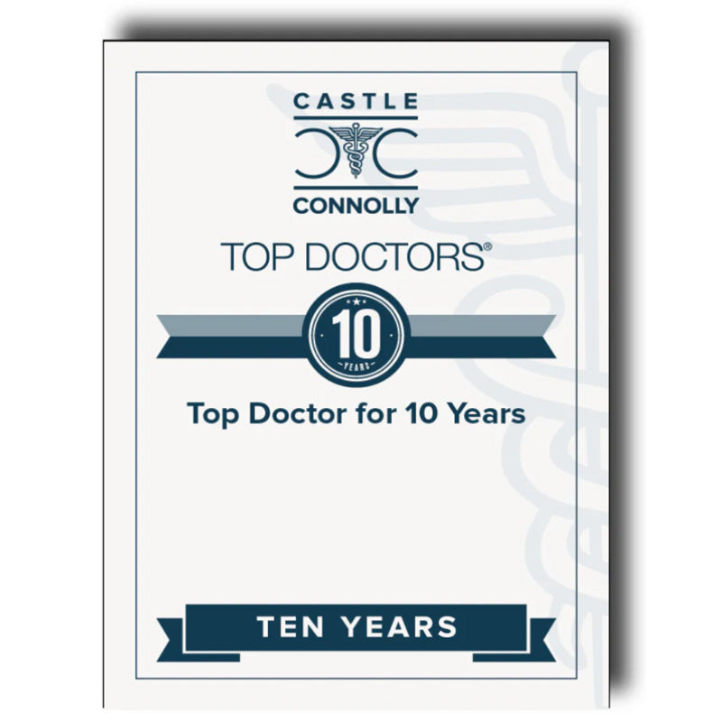 10 Year Anniversary - Top Doctors - Plaque