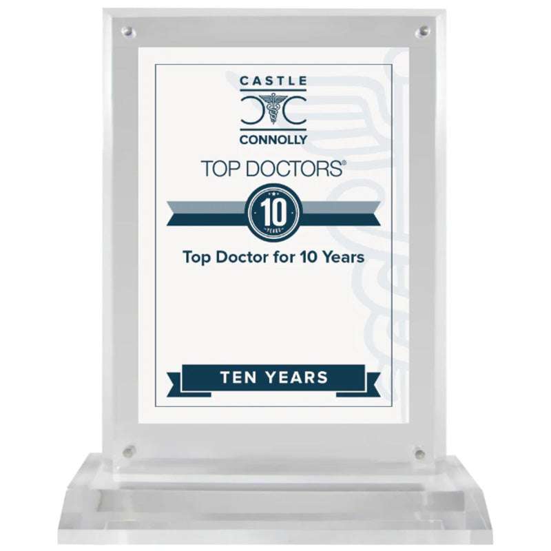 10 Year Anniversary - Top Doctors - Plaque