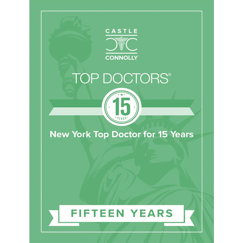 15 Year Anniversary - Top Doctors - New York - Plaque