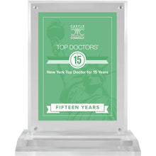 Load image into Gallery viewer, 15 Year Anniversary - Top Doctors - New York - Plaque
