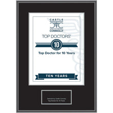 Load image into Gallery viewer, 10 Year Anniversary - Top Doctors - Plaque
