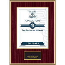 Load image into Gallery viewer, 10 Year Anniversary - Top Doctors - Plaque
