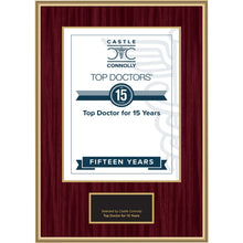 Load image into Gallery viewer, 15 Year Anniversary - Top Doctors - Plaque
