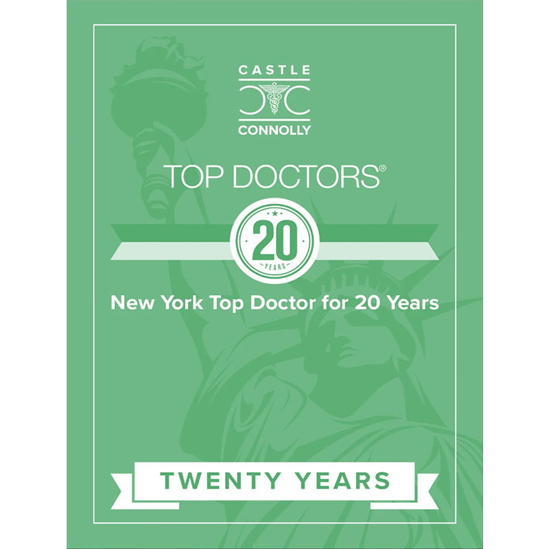20 Year Anniversary - Top Doctors - New York - Plaque