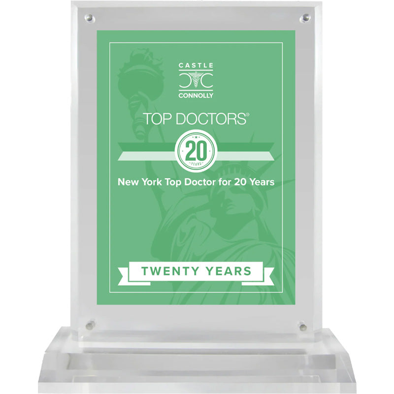 20 Year Anniversary - Top Doctors - New York - Plaque
