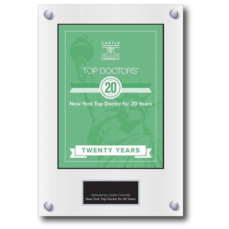 20 Year Anniversary - Top Doctors - New York - Plaque