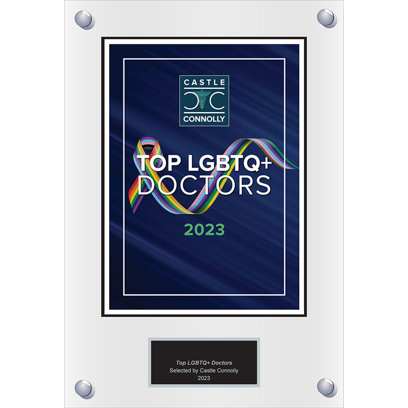 2023 Top LGBTQ+ Doctors - Plaque