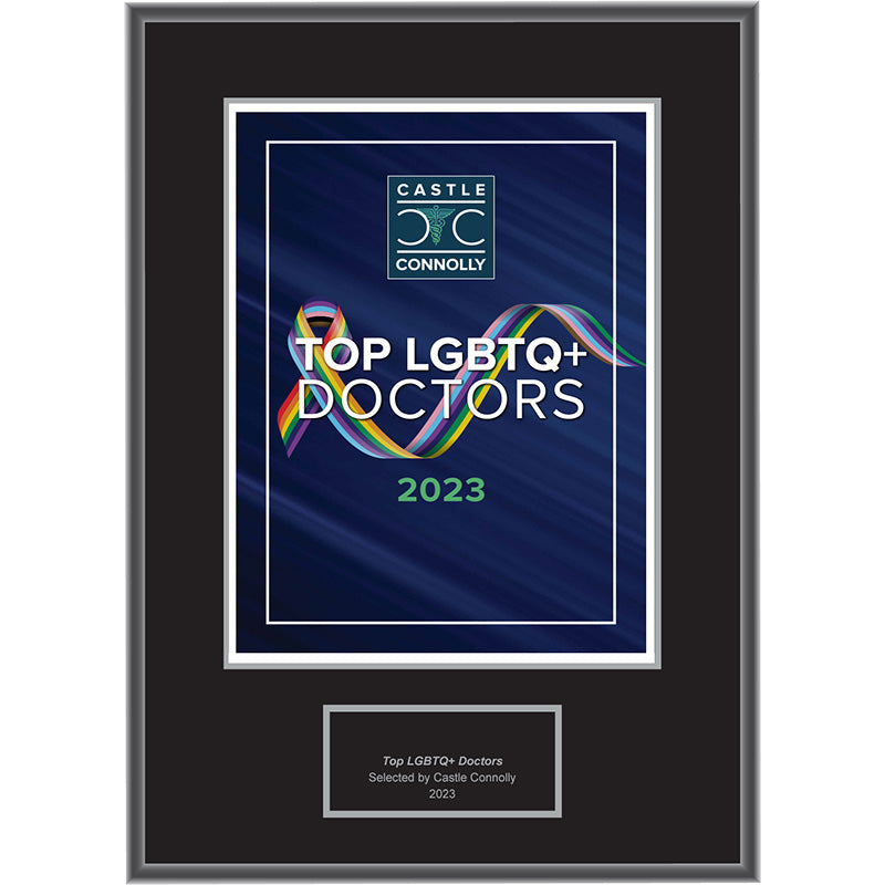 2023 Top LGBTQ+ Doctors - Plaque