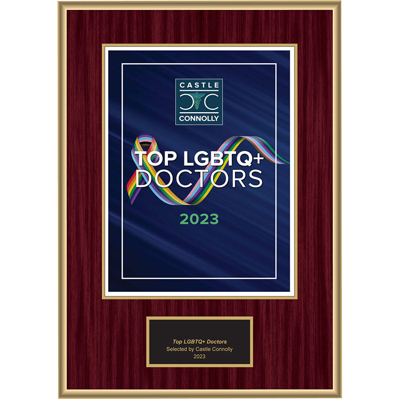 2023 Top LGBTQ+ Doctors - Plaque