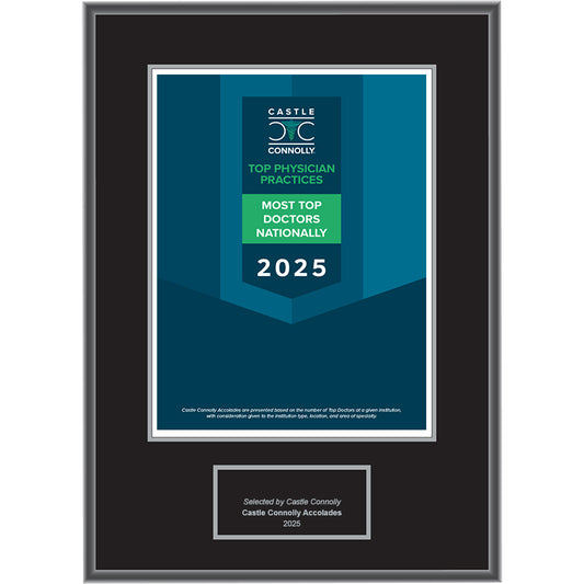 2025 Accolades - Top Physician Practices - Plaque