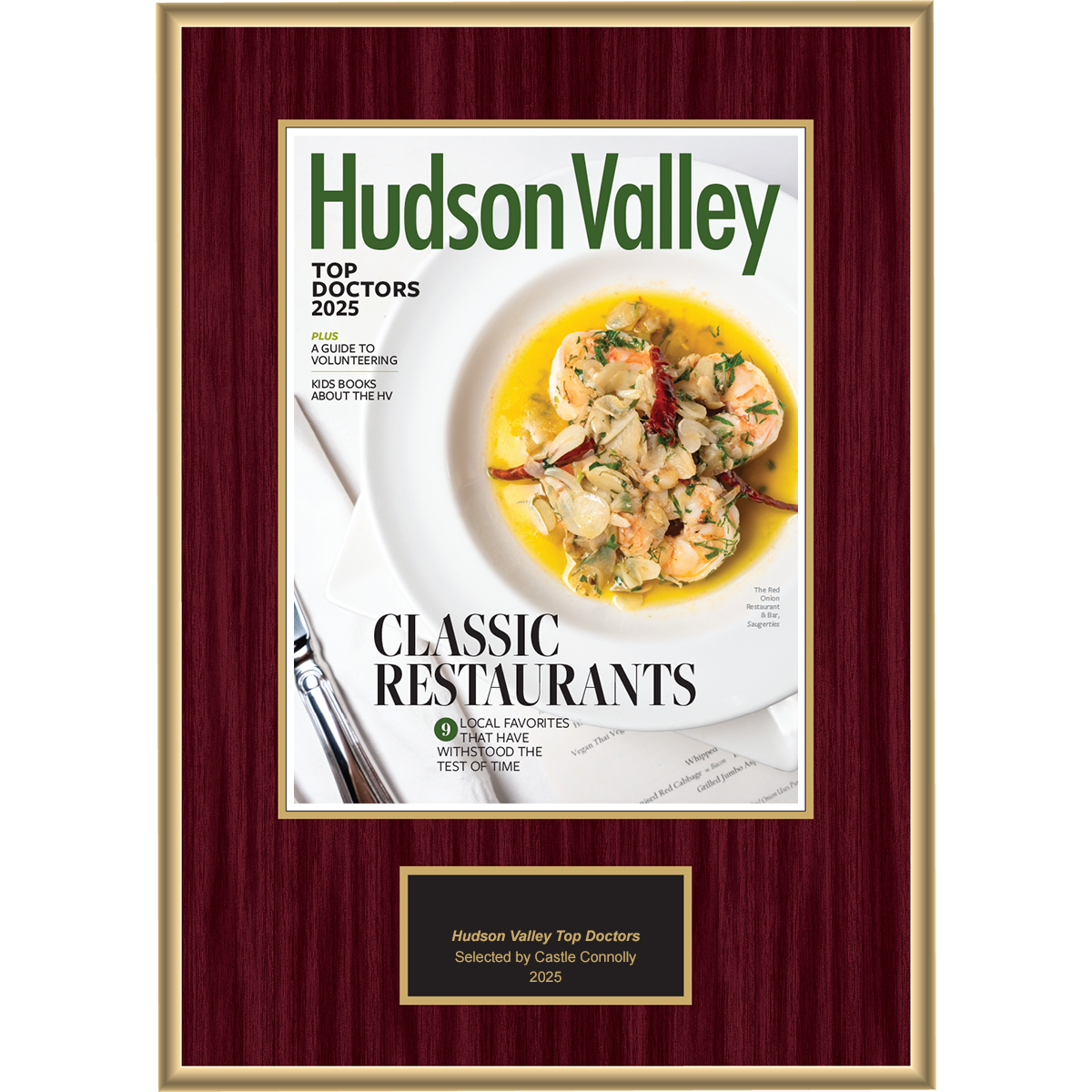 2025 Regional - Hudson Valley Magazine - Plaque