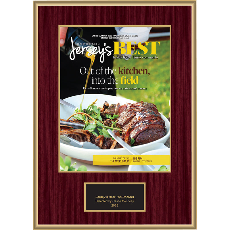 2025 Regional - Jersey's Best - Top Doctors - Plaque
