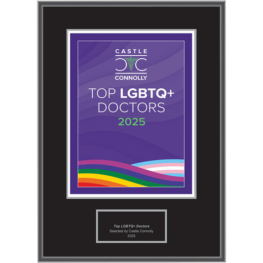 2025 Top LGBTQ+ Doctors - Plaque
