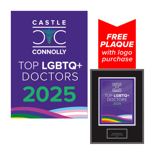 2025 Top LGBTQ+ Doctors - Logo for Social, Email & Website