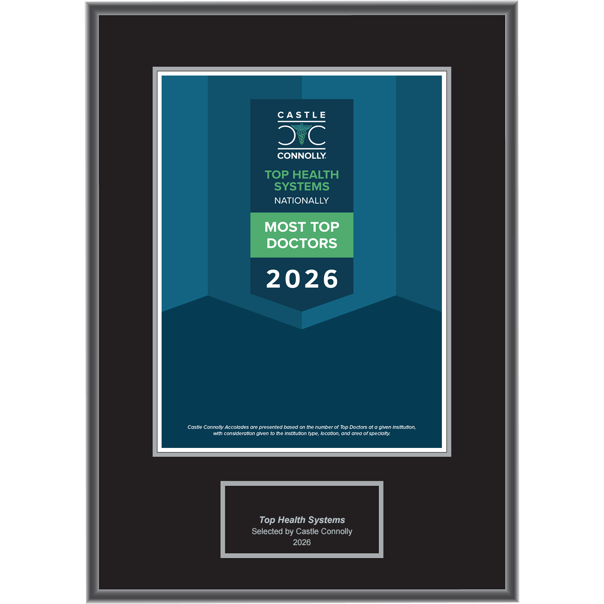 2026 Accolades - Top Health Systems - Plaque