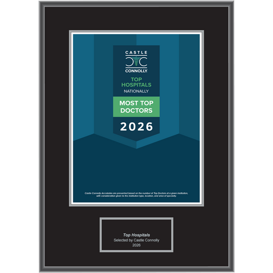 2026 Accolades - Top Hospitals - Plaque