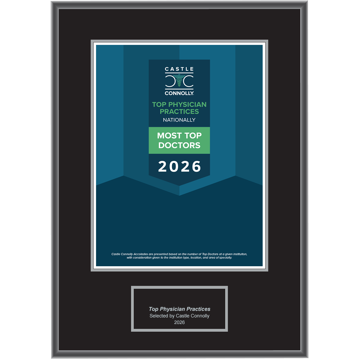 2026 Accolades - Top Physician Practices - Plaque