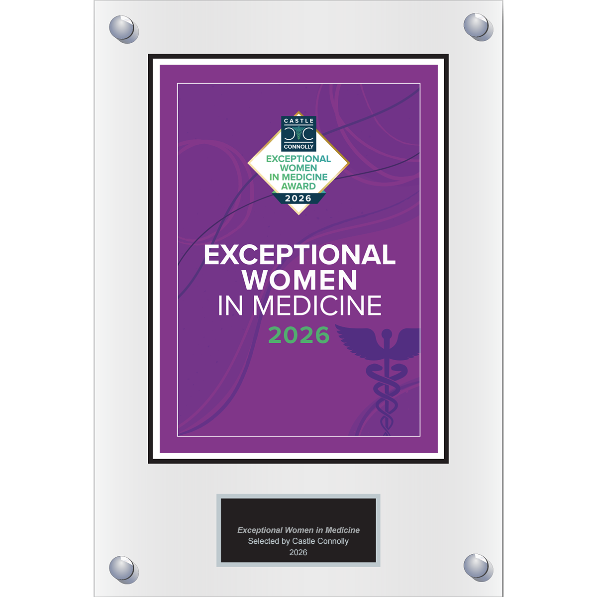 2026 Exceptional Women In Medicine - Logo With Free Plaque