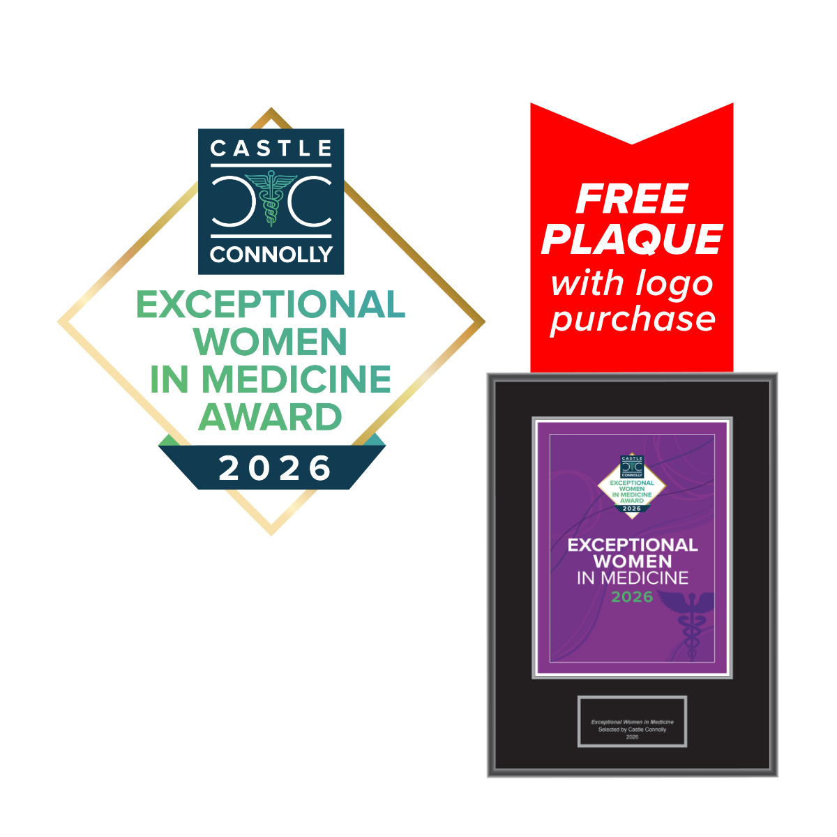 2026 Exceptional Women In Medicine - Logo With Free Plaque