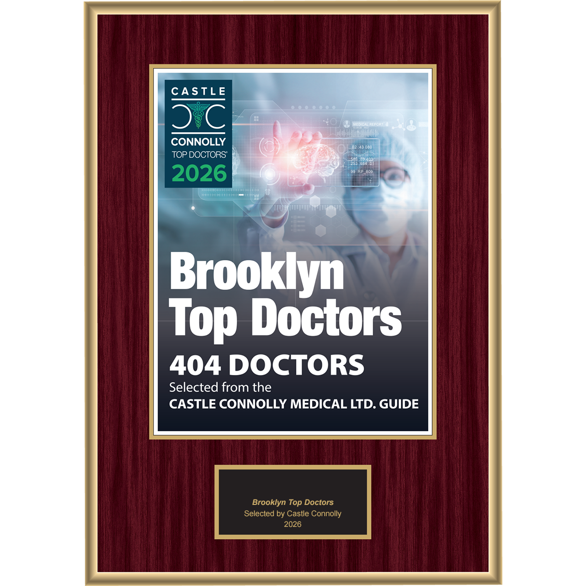2026 Regional - Brooklyn Top Doctors Magazine - Plaque