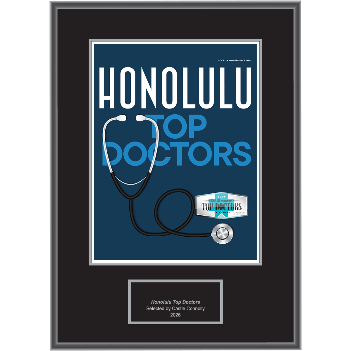 2026 Regional – Honolulu  Magazine - Plaque