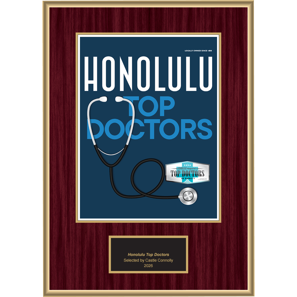 2026 Regional – Honolulu  Magazine - Plaque