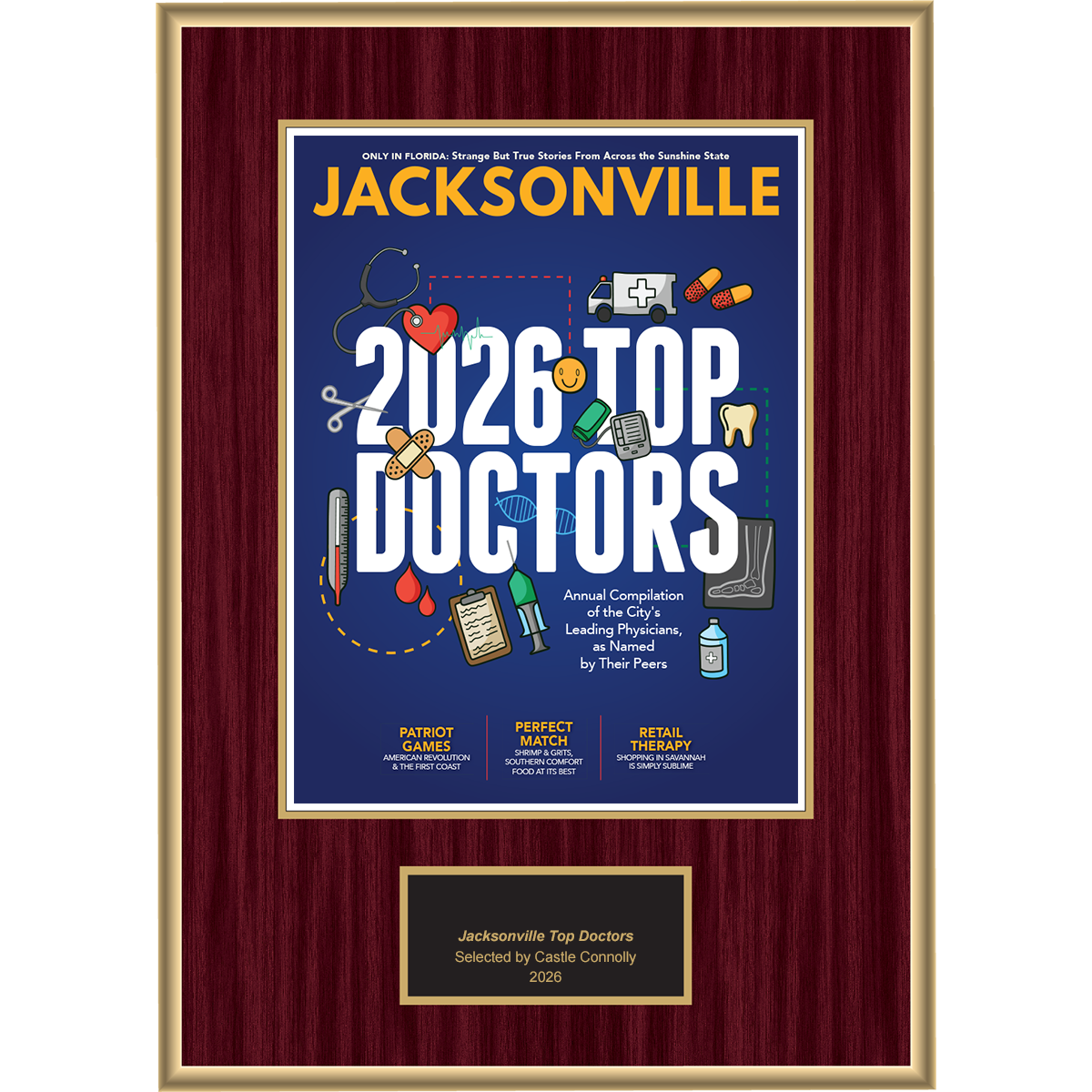2026 Regional - Jacksonville Magazine - Plaque