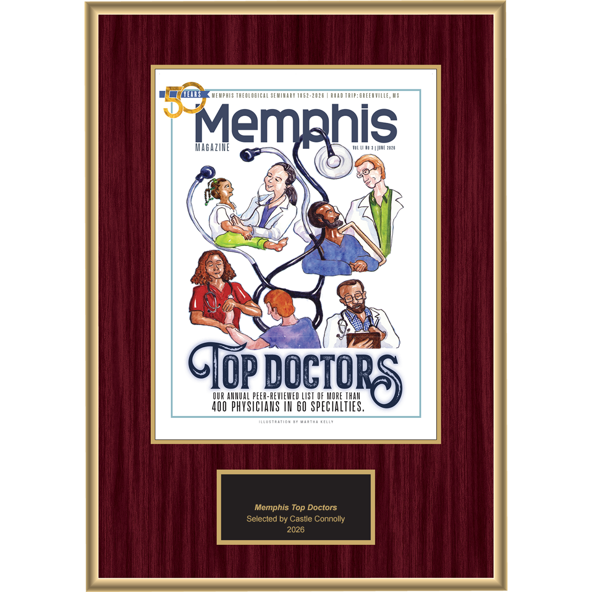 2026 Regional - Memphis Magazine - Plaque