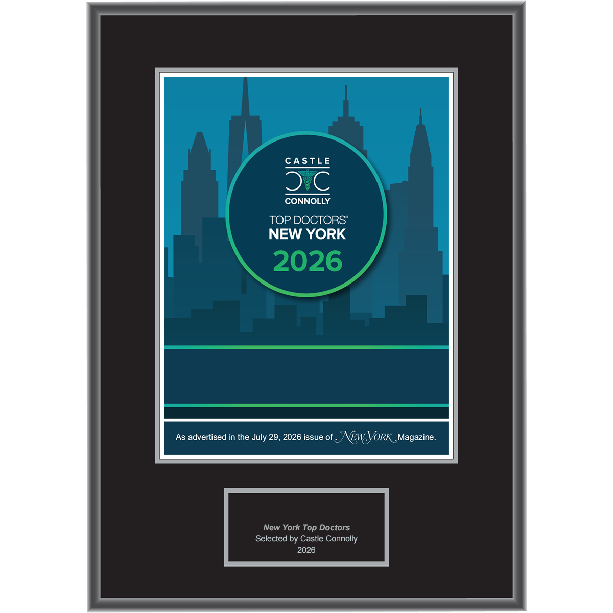 2026 Regional - New York Magazine - Plaque