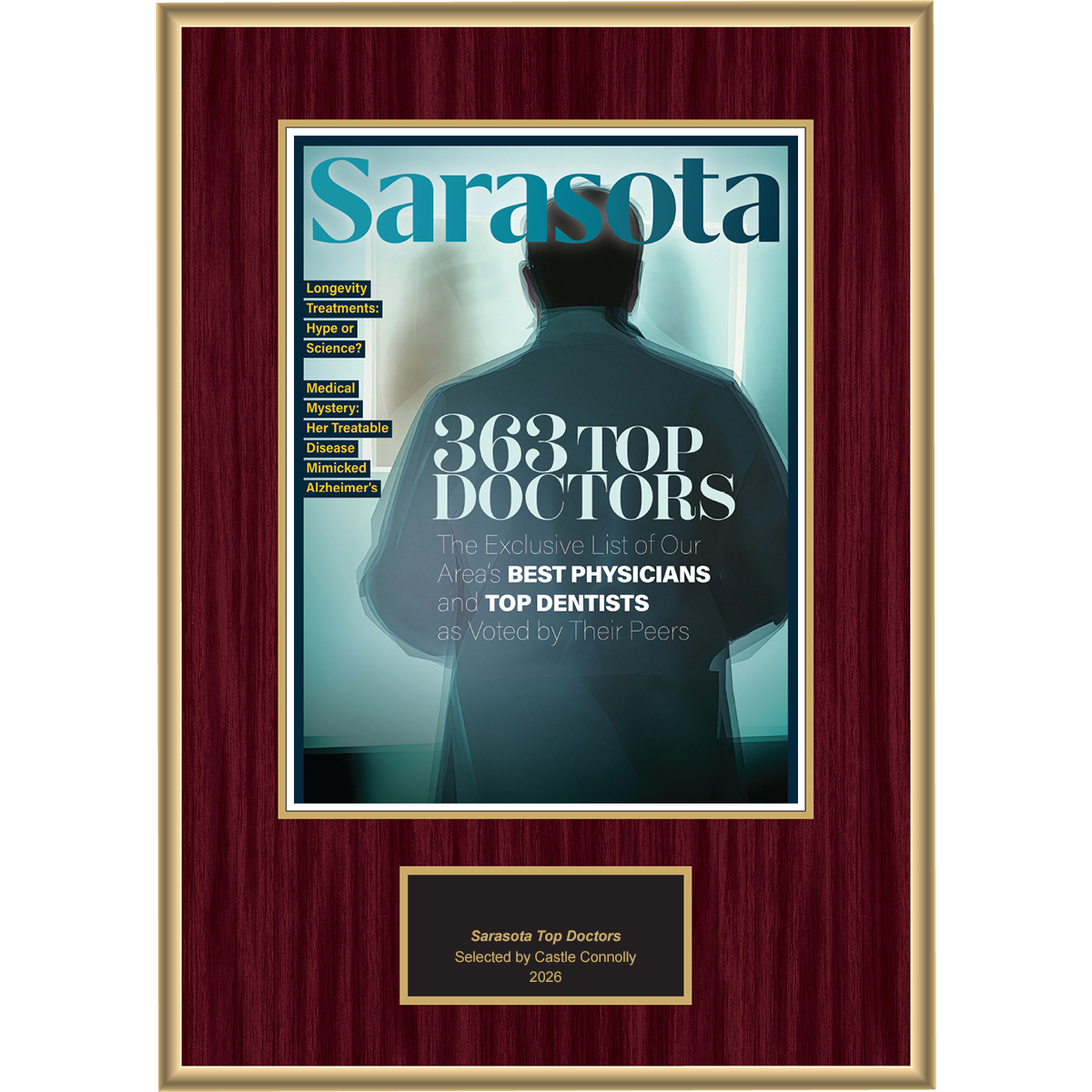 2026 Regional - Sarasota Magazine - Plaque