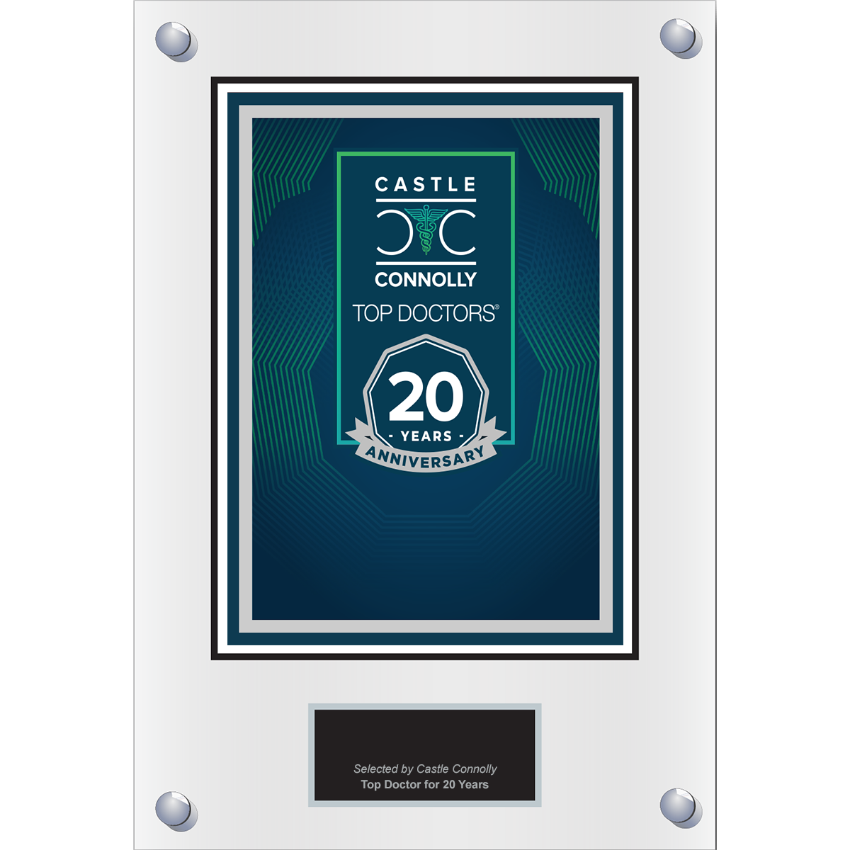 20 Year Anniversary - Top Doctors - Plaque