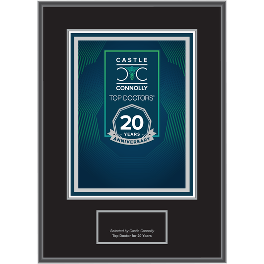 20 Year Anniversary - Top Doctors - Plaque