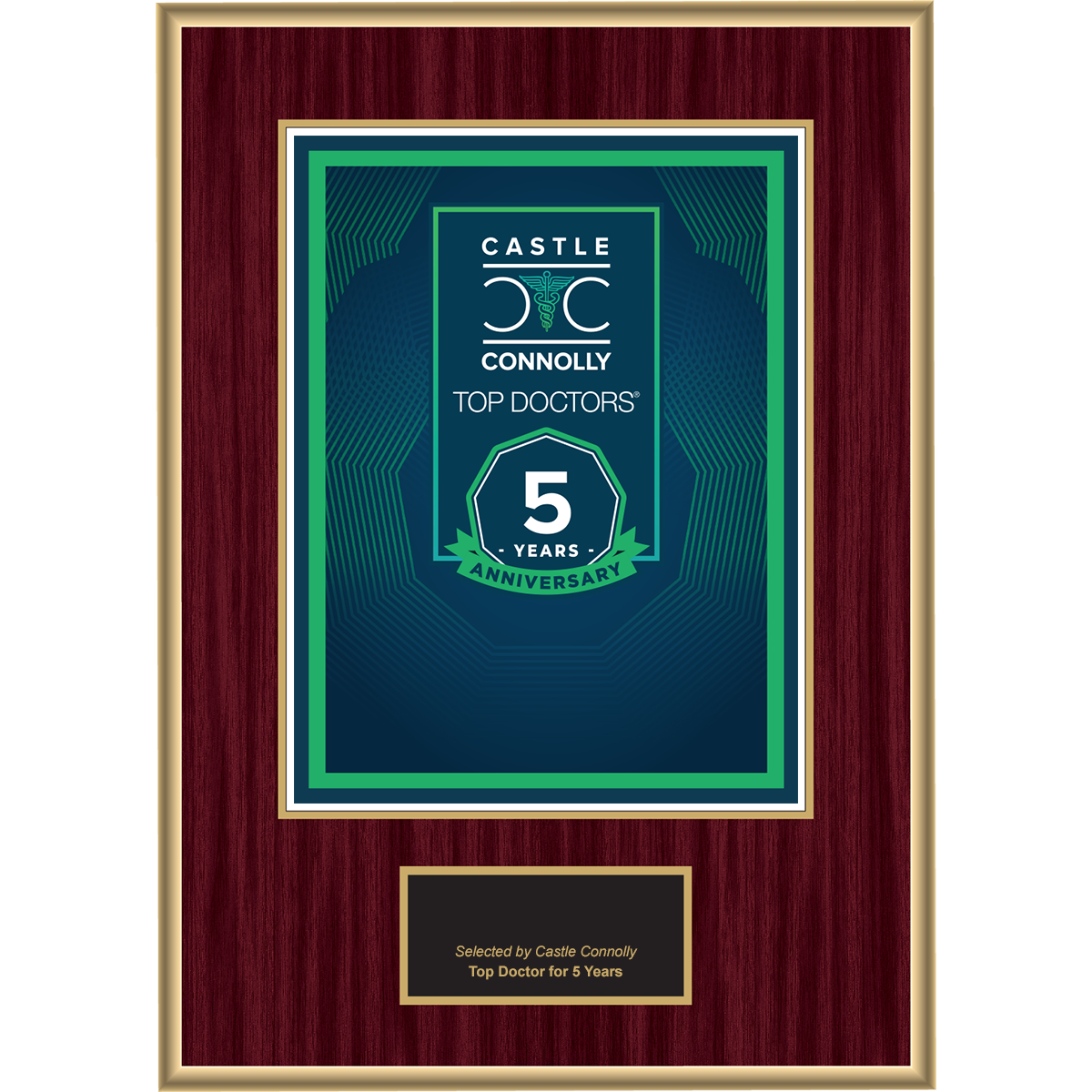 5 Year Anniversary - Top Doctors - Logo With Free Plaque