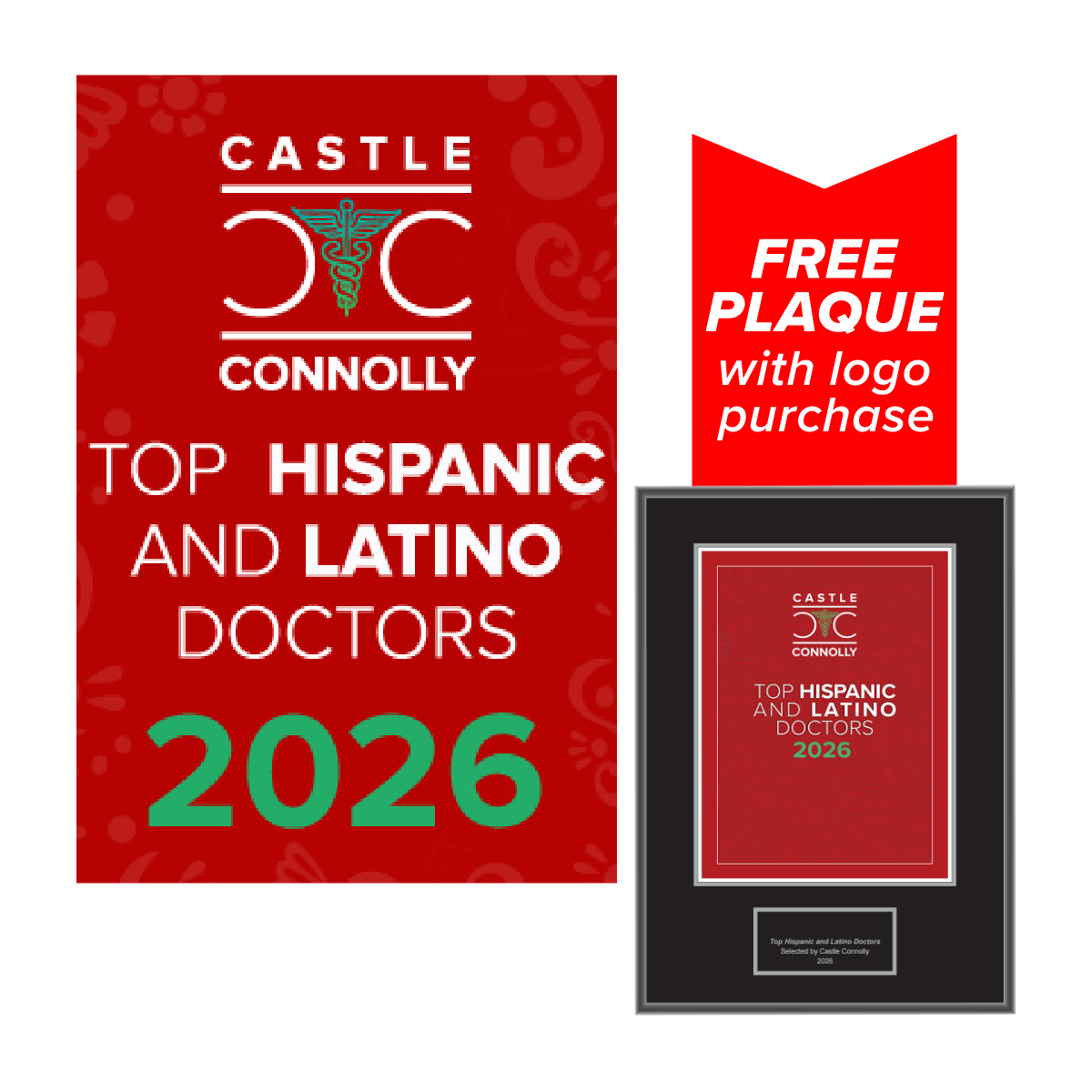 2026 Top Hispanic & Latino Doctors - Logo With Free Plaque