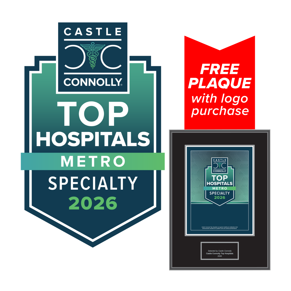 2026 Top Hospitals - Specialty - National, State, and Metro - Logo With Free Plaque