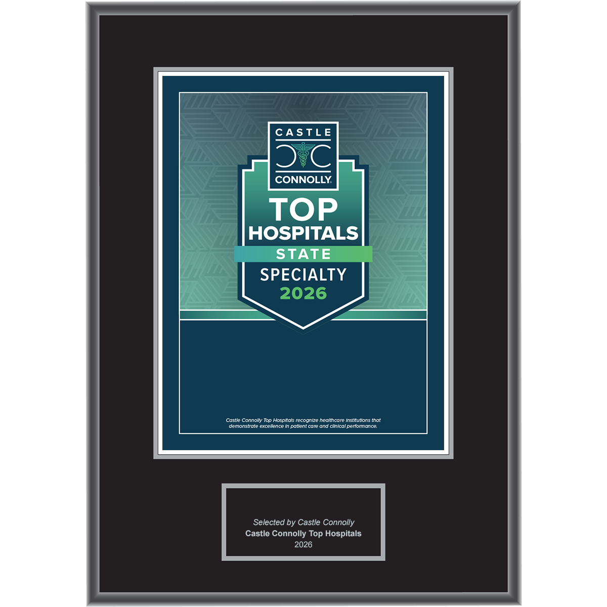 2026 Top Hospitals - Specialty - National, State, and Metro - Plaque