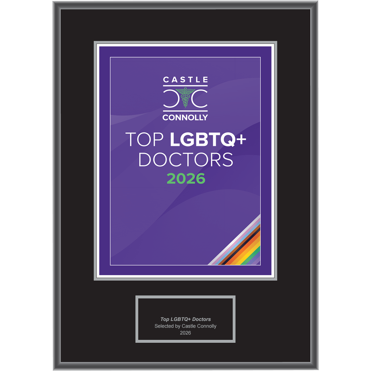 2026 Top LGBTQ+ Doctors - Plaque