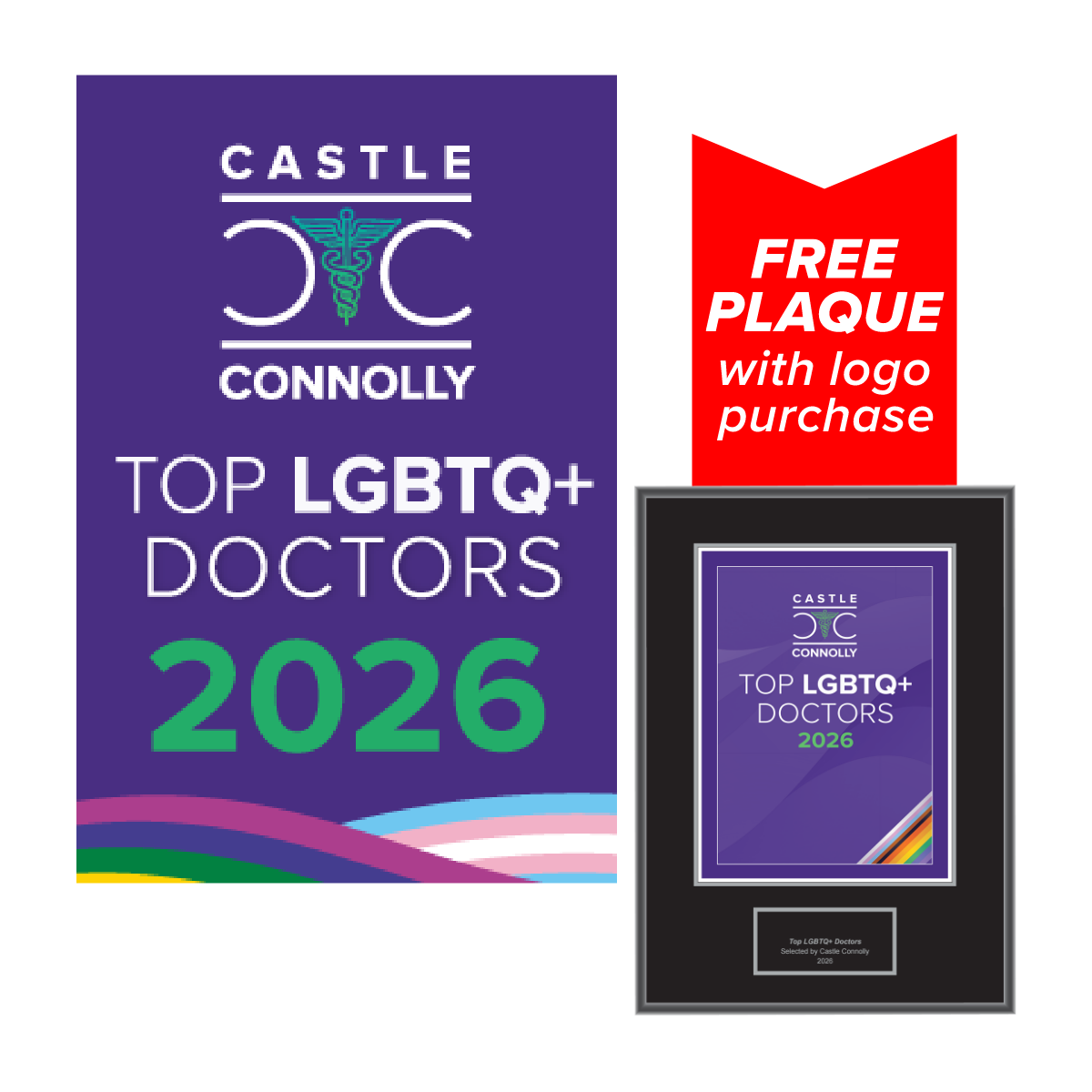 2026 Top LGBTQ+ Doctors - Logo With Free Plaque