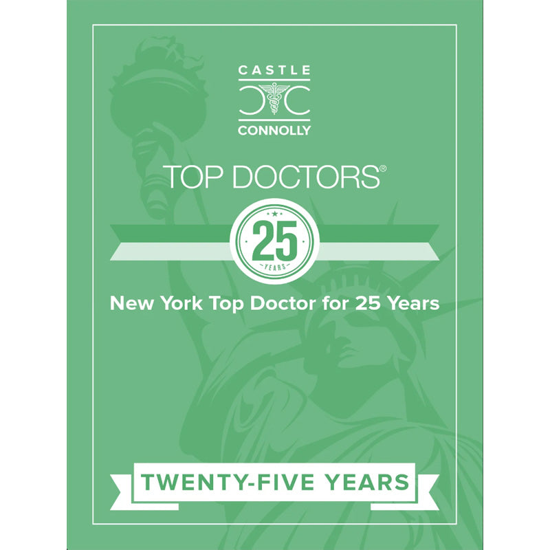 25 Year Anniversary - Top Doctors - New York - Plaque