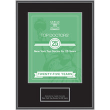 Load image into Gallery viewer, 25 Year Anniversary - Top Doctors - New York - Plaque
