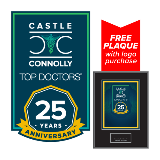 25 Year Anniversary - Top Doctors - Logo With Free Plaque
