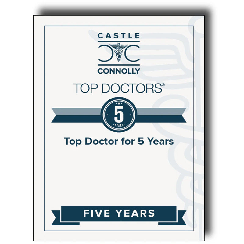 5 Year Anniversary - Top Doctors - Plaque
