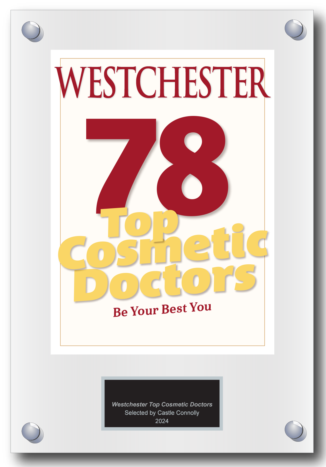 2024 Regional - Westchester Magazine - Top Cosmetic Doctors - Plaque