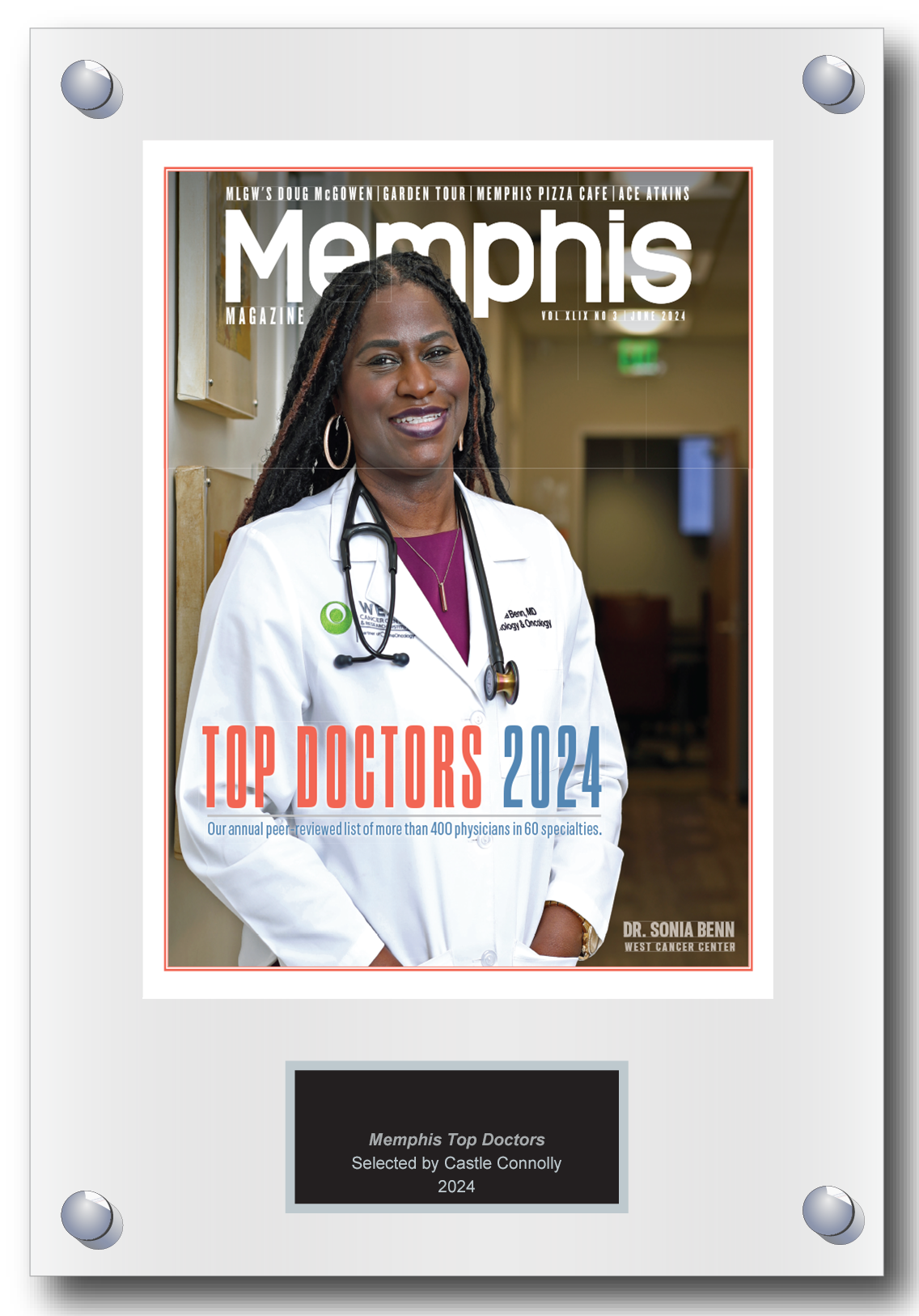 2024 Regional - Memphis Magazine - Plaque
