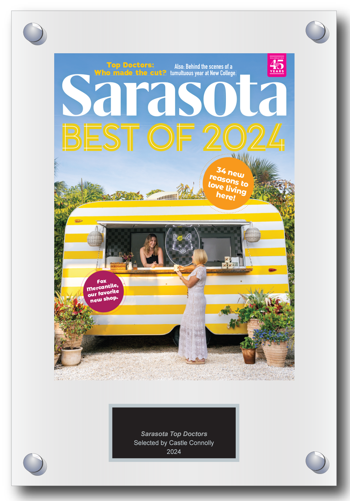 2024 Regional - Sarasota Magazine - Plaque