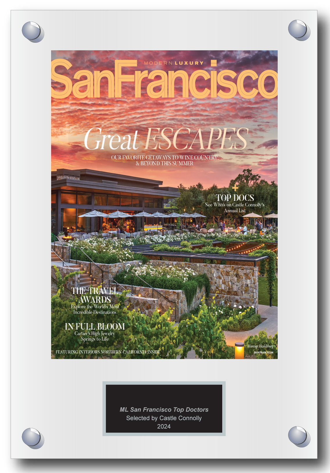 2024 Regional - Modern Luxury San Francisco - Plaque