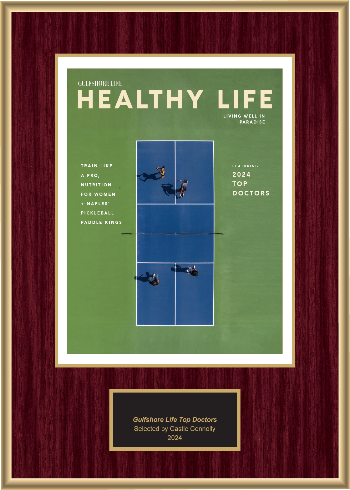 2024 Regional - Gulfshore Life - Healthy Life - Plaque