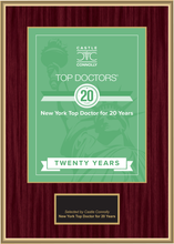 Load image into Gallery viewer, 20 Year Anniversary - New York Top Doctors - Plaque
